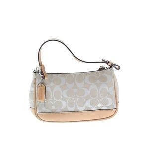 Coach Tan and Cream Signature Shoulder Bag